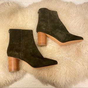 SANDRO Green Sasha Suede Boots size 38